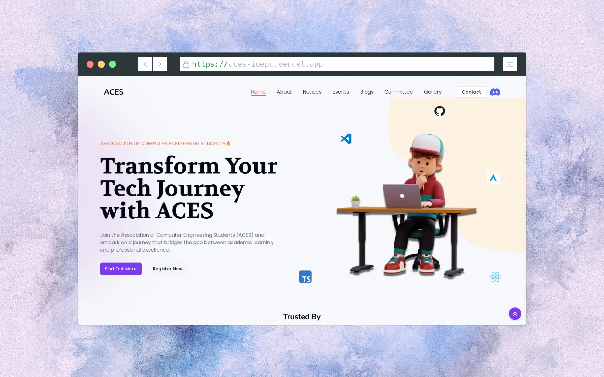 image of aces-website